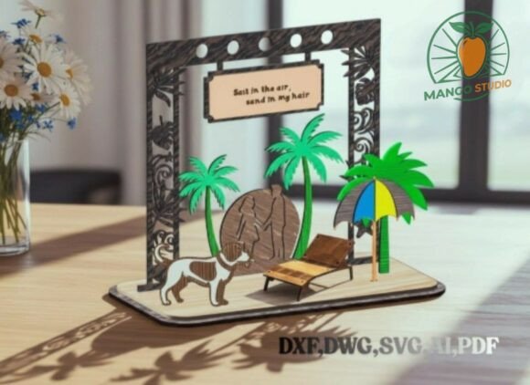 3D Beach Vacation Diorama - 3mm