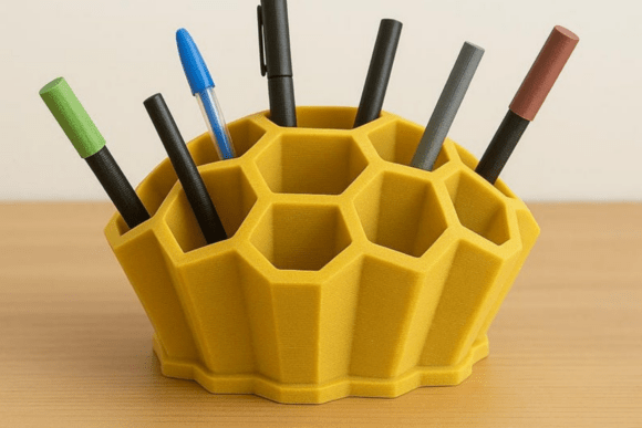3D Honeycomb Pen Holder: A Functional Desk Organizer for Modern Workspaces
