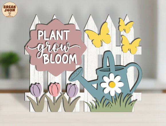 3D Layered Garden Sign Laser Cut File: A Creative Way to Celebrate Nature and Growth