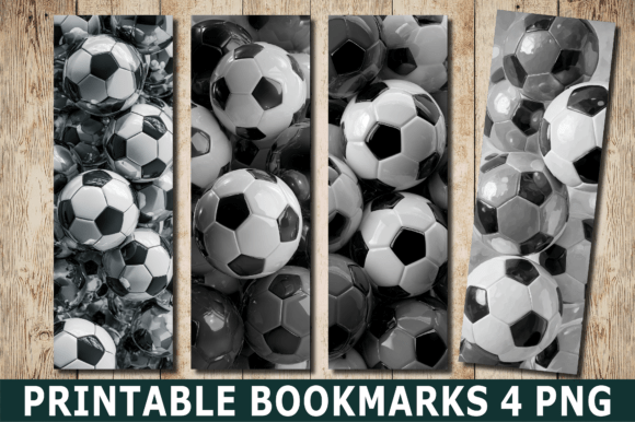 3D Soccer Ball Pile Pattern Bookmark
