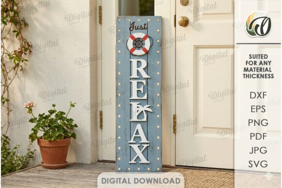 3D Vertical Summer Sign Laser Cut: Elevating Design with Digital Precision
