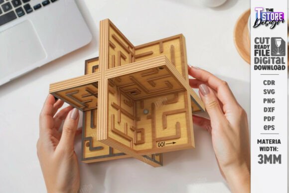 Creating Interactive 3D Labyrinth Maze Puzzles with Laser Cut CNC