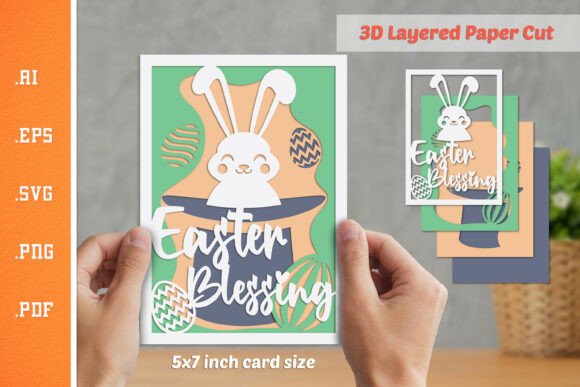 Easter Blessing 3D Layered Paper Cut