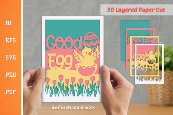 Easter Good Egg - 3D Layered Paper Cut
