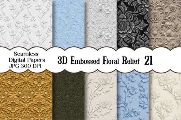 Elevating Design Projects with the 3D Embossed Floral Relief Pattern