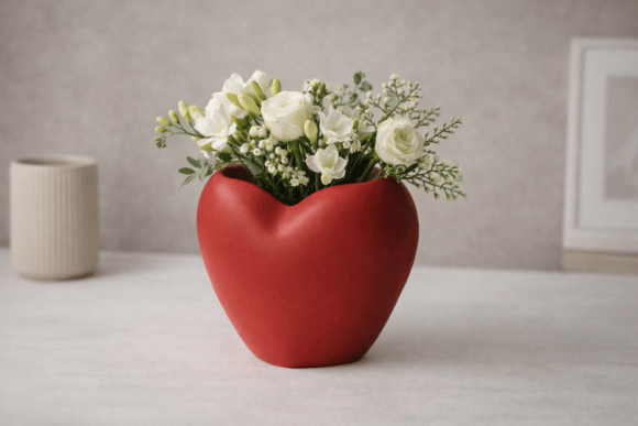 Heart Shaped Vase STL 3D Model for 3D Print – A Versatile Design for Home Decor and Gifting