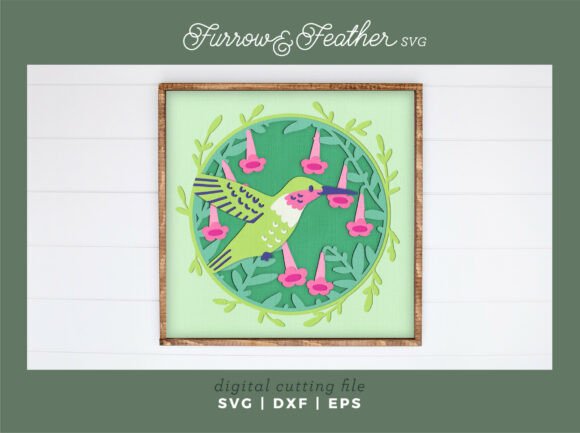 Hummingbird 3D Shadowbox SVG: A Spring Craft Delight