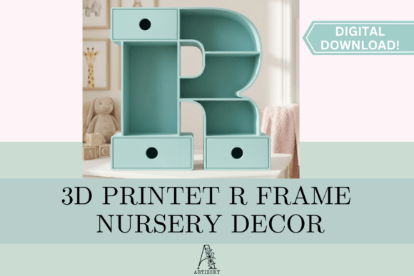 Letter R Shelf STL 3D Print