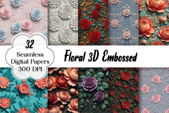 Luxurious 3D Embossed Floral Patterns