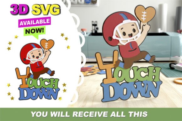 Score Big with a Football Valentine Cake Topper 3D SVG for Your Next Crafting Project