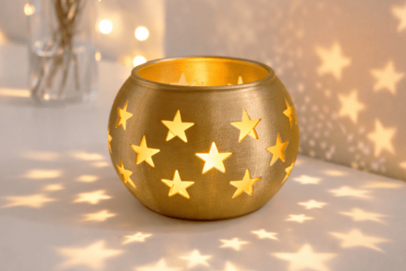 Stellar Design: Enhancing Creativity with Star Pattern Candle Holder STL 3D Models