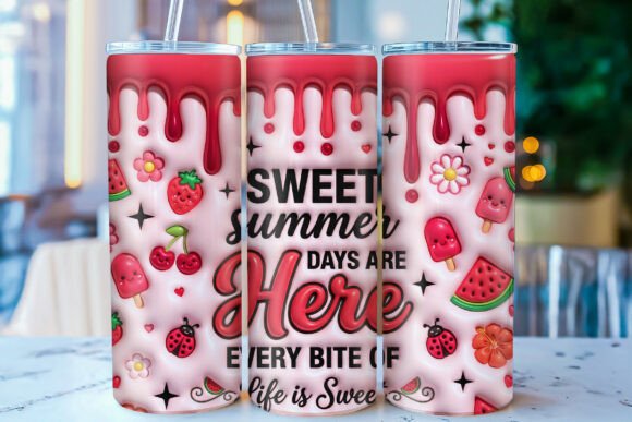 Strategic Design Choices: Elevating Sublimation Tumbler Projects with 3D Inflated Sweet Summer Tumbler Wrap PN