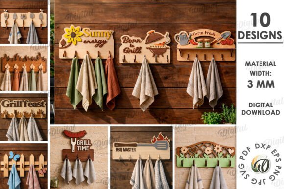 Strategic Design Solutions: The Value of 3D Summer Towel Racks Bundle Laser Cut