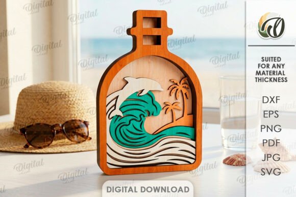 Unlocking Creativity with 3D Decor in Bottle Laser Cut Digital Files